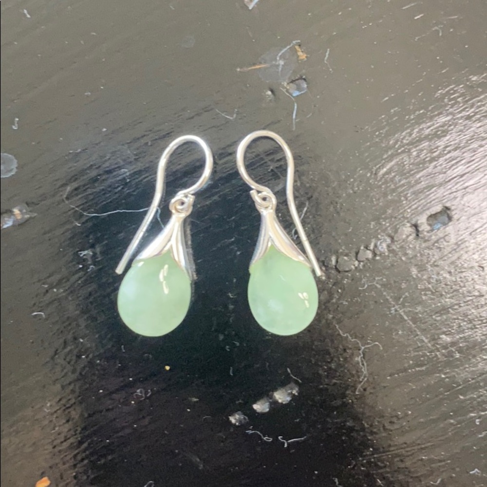 foggy jade earrings